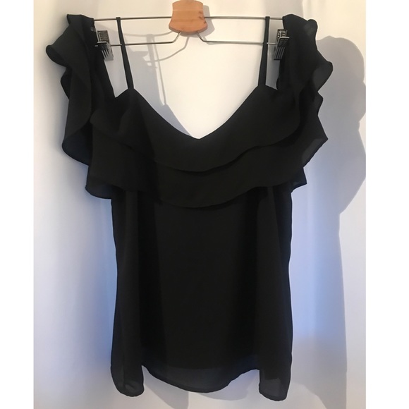 Off Shoulder Ruffle Top with Spaghetti Straps - Picture 8 of 8